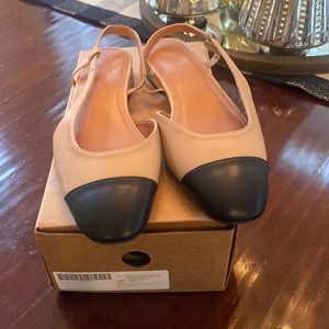 ASOS cap toe sling back flat UK 5 US 7W